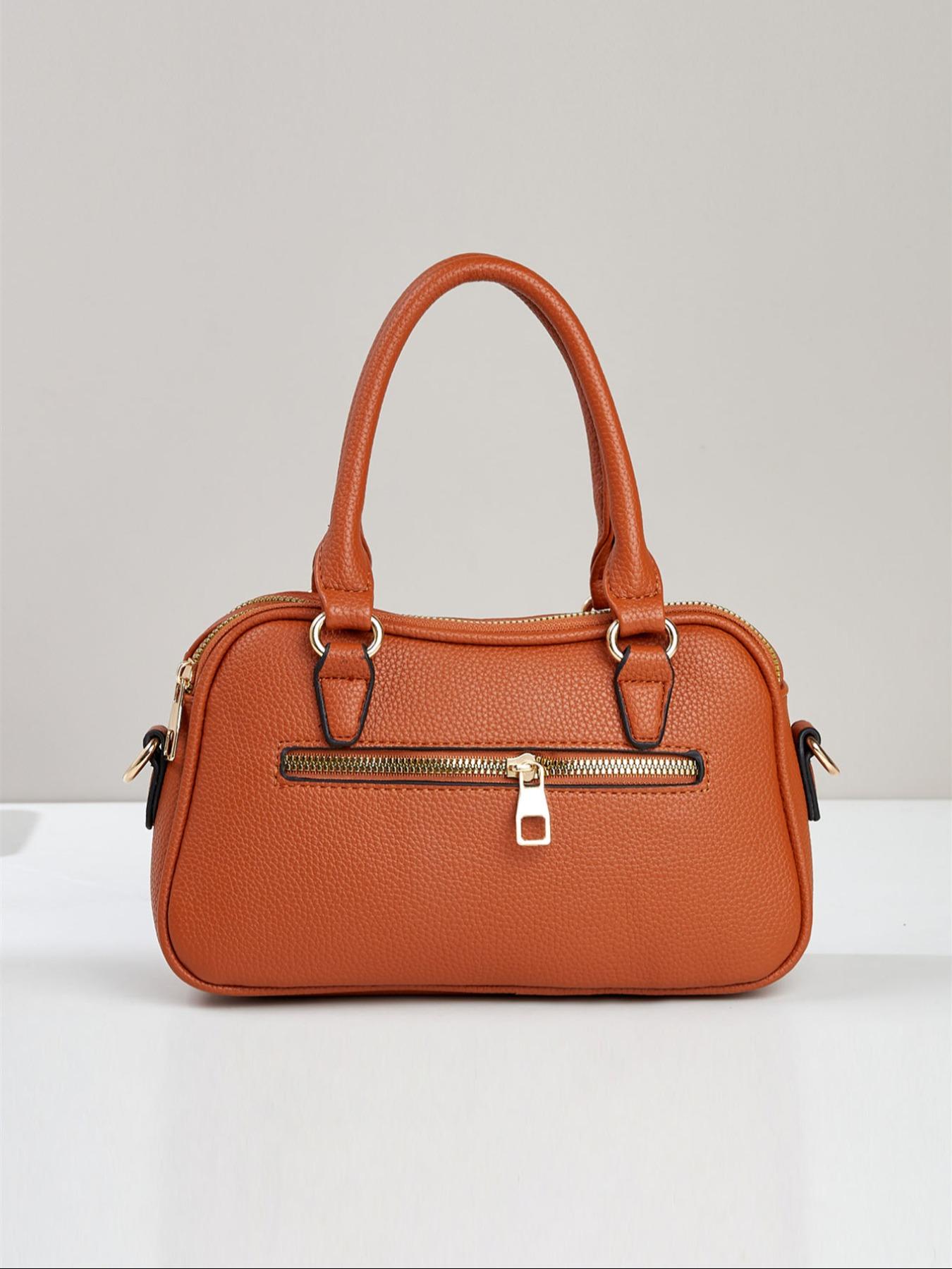 New Simple Women's Handbag Classic Elegant Fashion Durable Easy Carry Versatile Casual All-Seasons Large Capacity Shoulder East West Crossbody Bag, PU Leather Handbag, Casual Shoulder Purse, Casual Bags