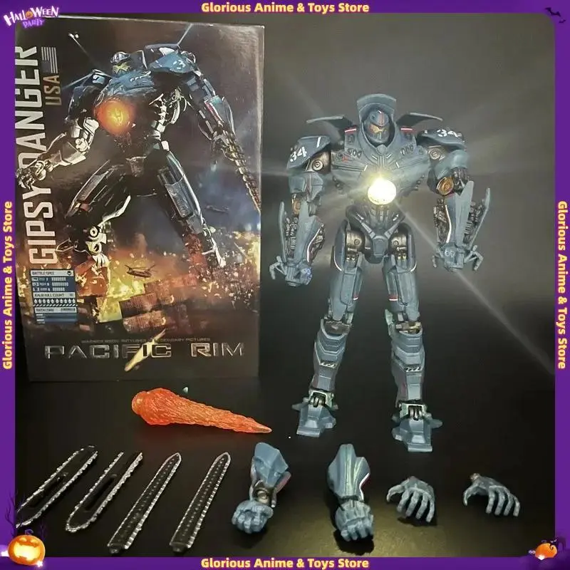 2026 New hot item In Stock Emit Light 20CM NECA Figure Pacific Crimson Typhoon Gipsy Danger Cherno Alpha Model Toys Rim Collection Doll Gift