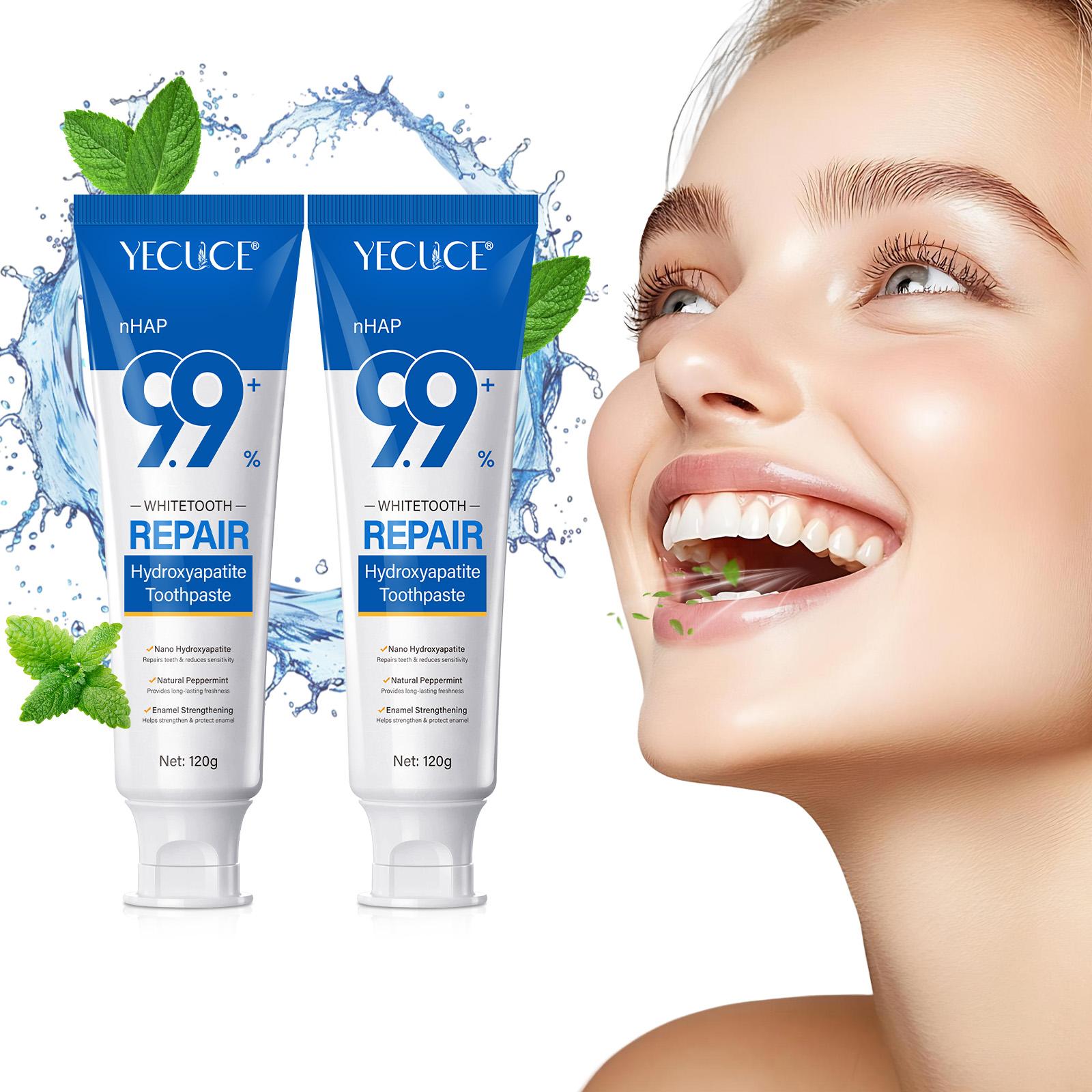 Nano Hydroxyapatite Remineralizing Toothpaste for Sensitive Teeth Care, Fluoride-Free Fresh Flavor Balm, Protects Enamel, Promotes Confidence Smile