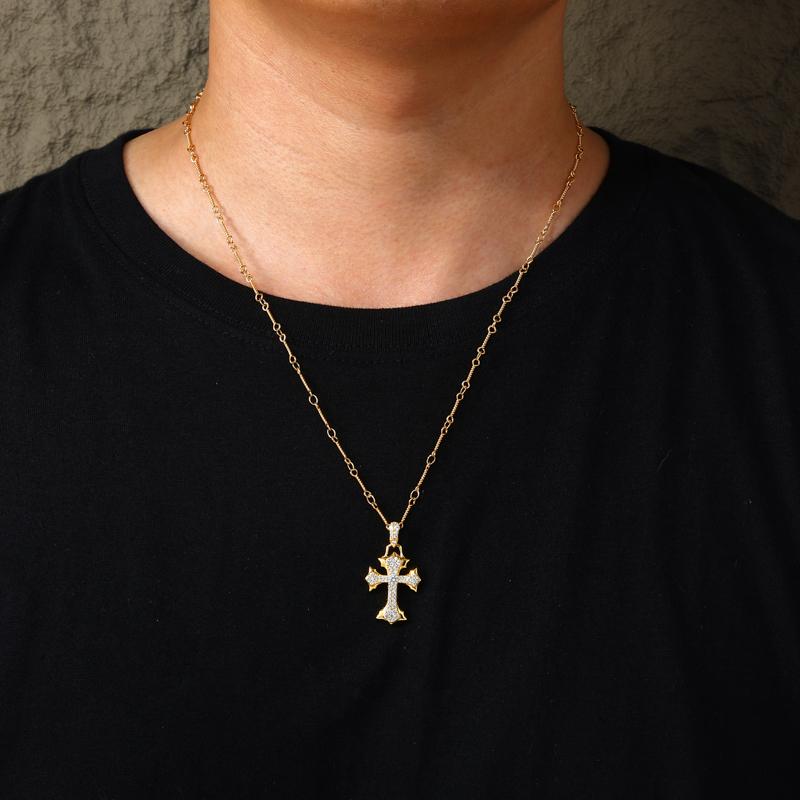【#PS9250399】Cross Pendant UCCIYO S925 Sterling Silver Pendant Necklace for Women Men Hip Hop Jewelry Gift