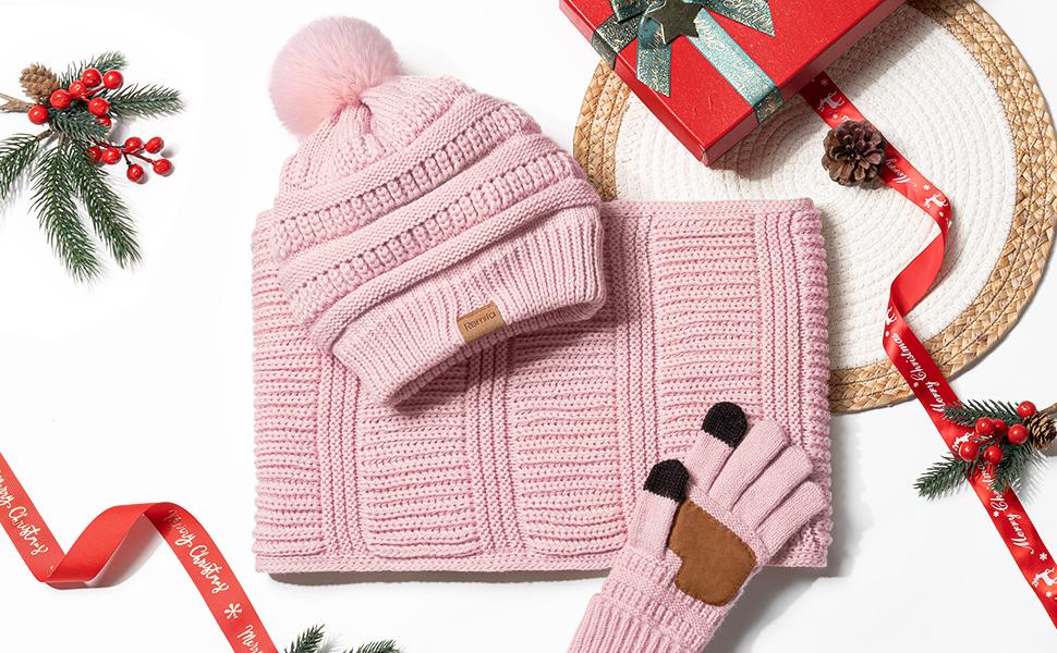 Winter Beanie Hat Scarf Touchscreen Gloves Set for Women Men, Warm Fleece Accessories Perfect 3 PCS Birthday Gift Winter Beanie Hat Scarf Touchscreen Gloves Set for Women Men, Warm Fleece Accessories Perfect 3 PCS Birthday Gift