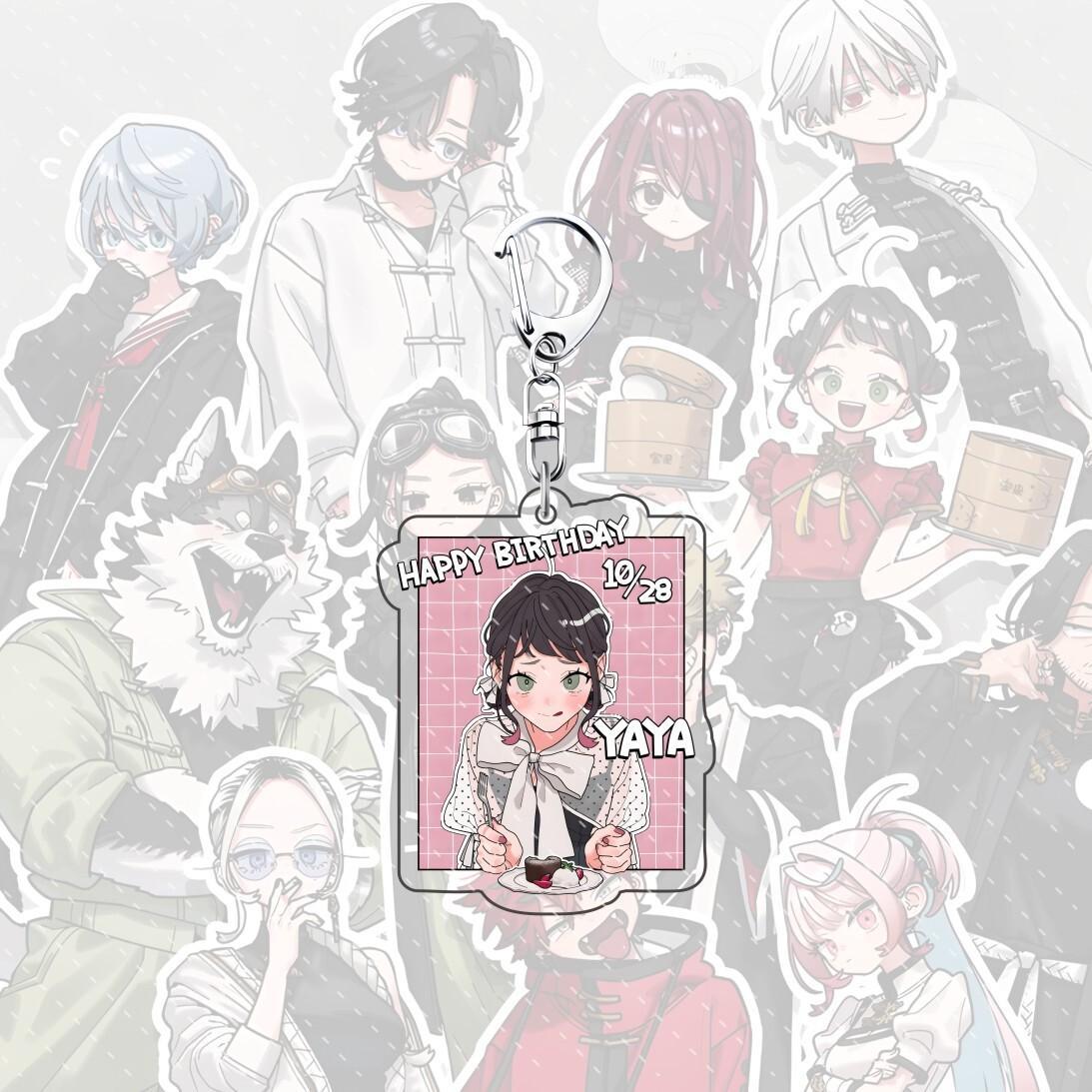 Anime Gokurakugai 6 cm acrylic backpack keychain character Aruma Tao Saotome Nei Takarai Tatsuomi Ban decoration cute gift