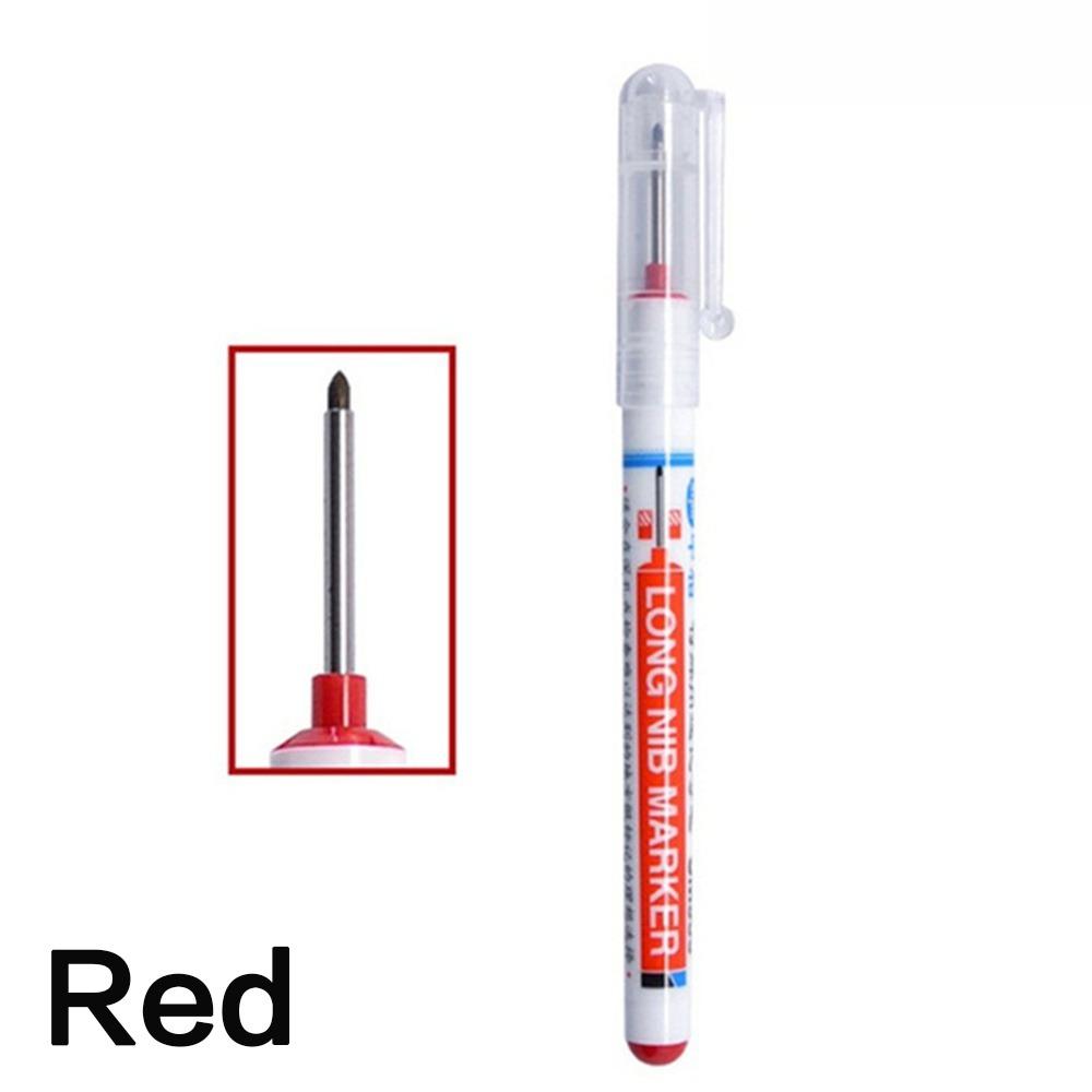 Industrial Waterproof Marker Pen, Long Head Deep Hole Design, Suitable for Metal Wood Glass Ceramic, Fade-Resistant Oil-Proof Cement Marking Tool