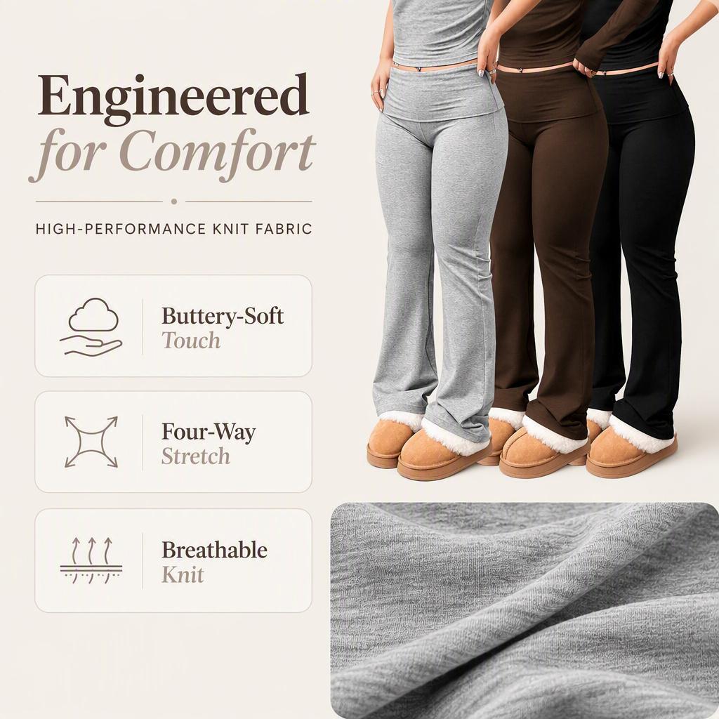 Women'S Flare Leggings High Waisted Tummy Control Yoga Pants Black Bootcut Wide Leg Leggings Workout Pants