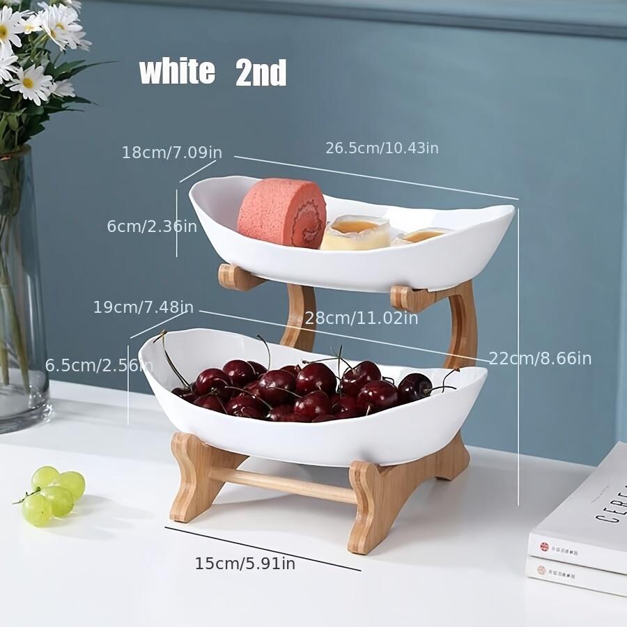 Multi-layered Fruit Tray with Stand, 1 Count Fruit Cake Snack Display Rack, Creative Food Tray for Home Living Room Kitchen Dining Room