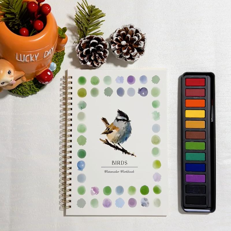 Watercolor Workbook for Beginners, Creative Watercolor Coloring Book for Painting Practice, Suitable for Advanced Practice, Ideal for Art Enthusiasts
