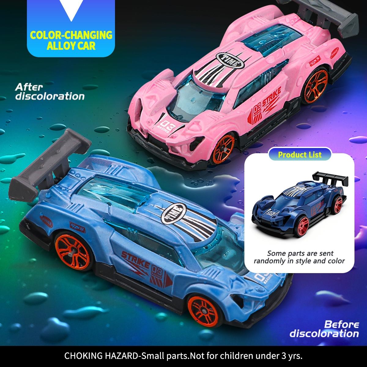 Uinle Baby Mini Alloy Color-Changing Car 1:64 Temperature-Sensitive Toy, Portable Kids Plaything for Boys, Best Birthday Gift for Ages 3+