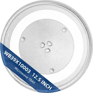 12.5" Microwave Glass Plate Replacement Fit GE Frigidaire Kenmore Hotpoint-12 1/2" Microwave Glass Turntable Tray Replaces WB39X10003 WB39X10002 WB49X10002 WB49X10069