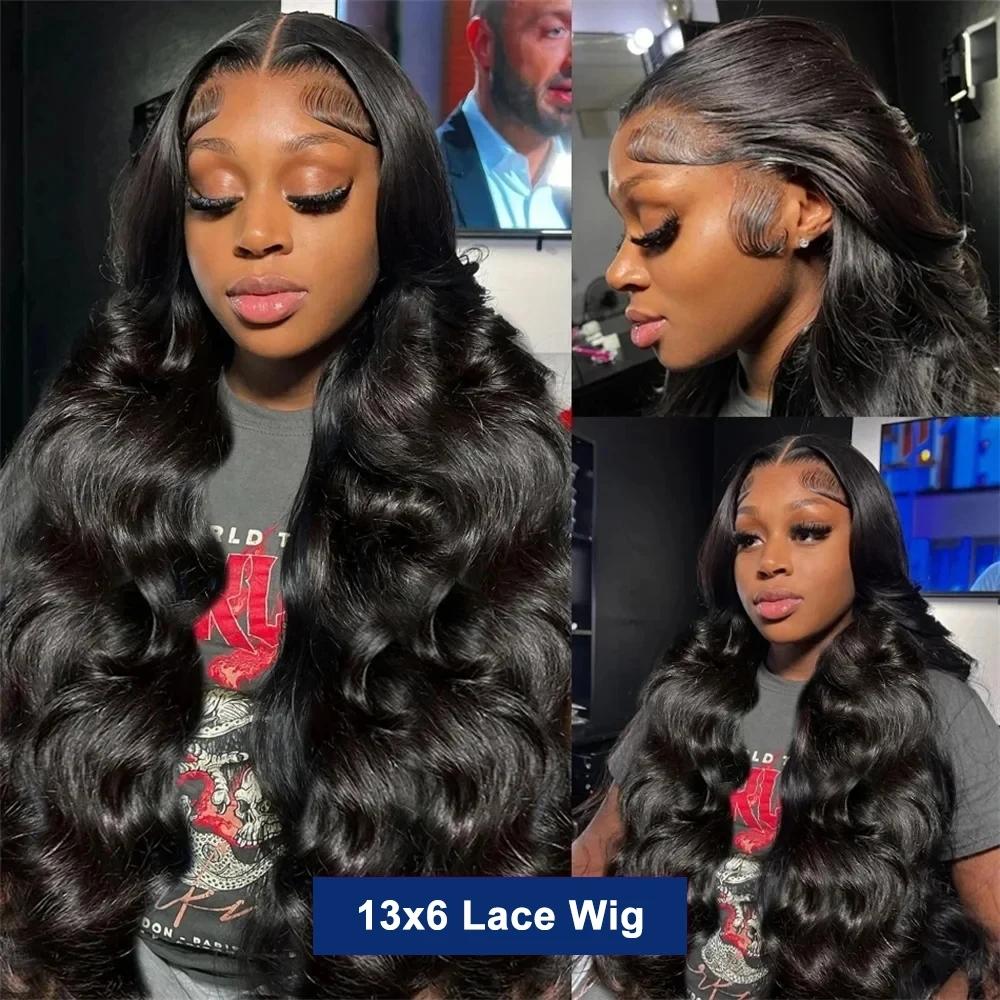 Bling Hair Body Wave Drawstring Glueless Wig Human Hair 13x4 13x6 HD Transparent Lace Wig Human Hair PrePlucked Natural Hairline Brazilian Real Human Hair Wigs Lace Frontal Natural Color 180% Density