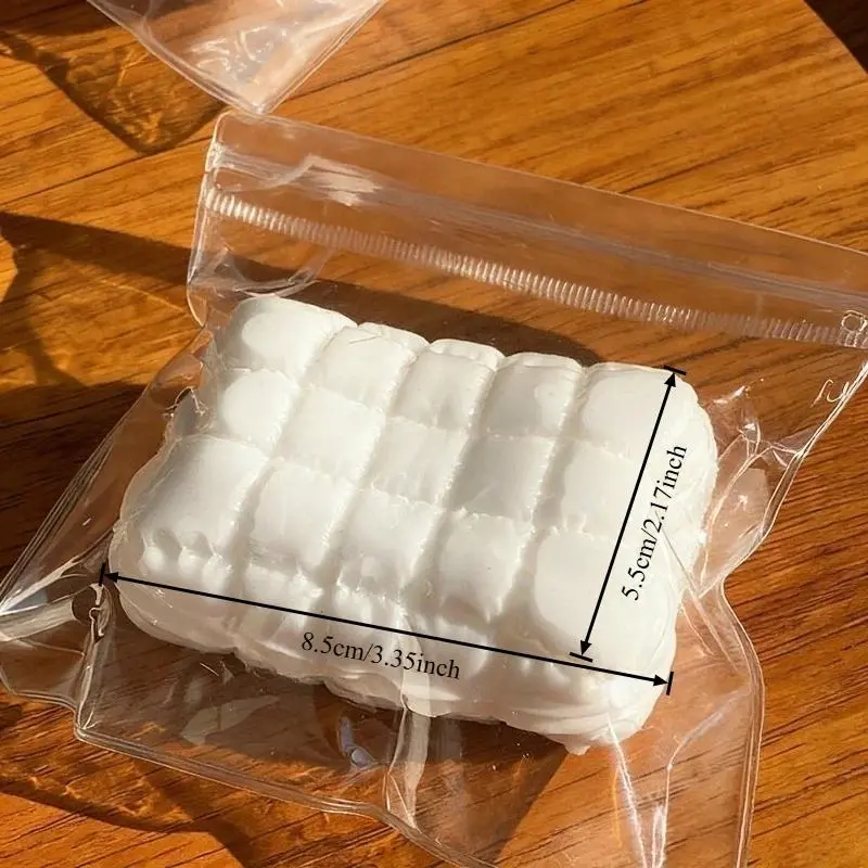 Fun Milk White Soap Fidget Toy Squishy Square Pillow Squeeze Toy Anti-stress Sensory Toy Relieve Anxiety Antistress for Friend