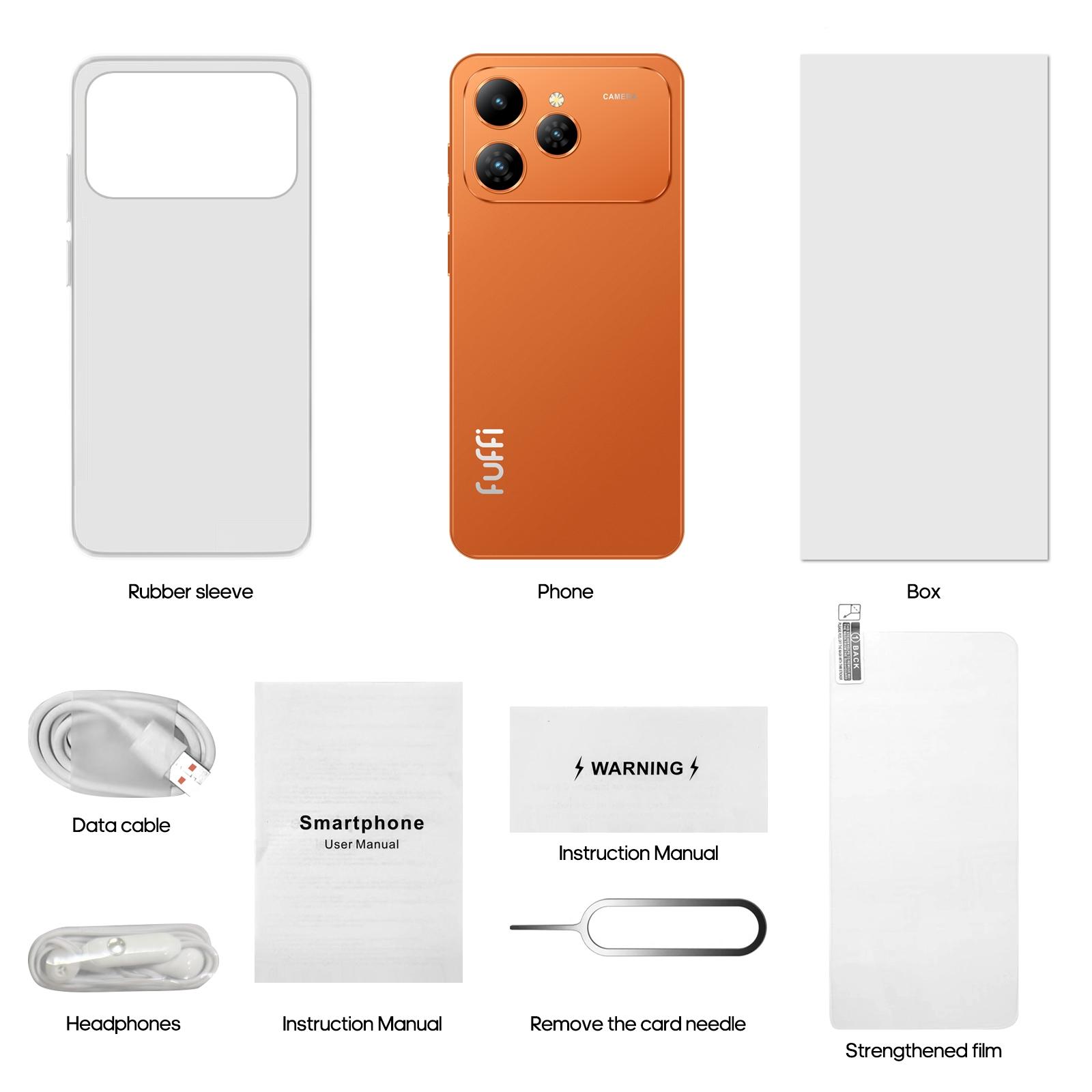 FUFFI M17 Pro smartphone supports global 4G network, features a 6.56-inch high-definition screen, 3GB RAM and 32GB ROM, dual SIM dual standby, 2MP camera, 3100mAh battery, metal integrated frame, and runs on Android 12 system, Android Mobile Phone