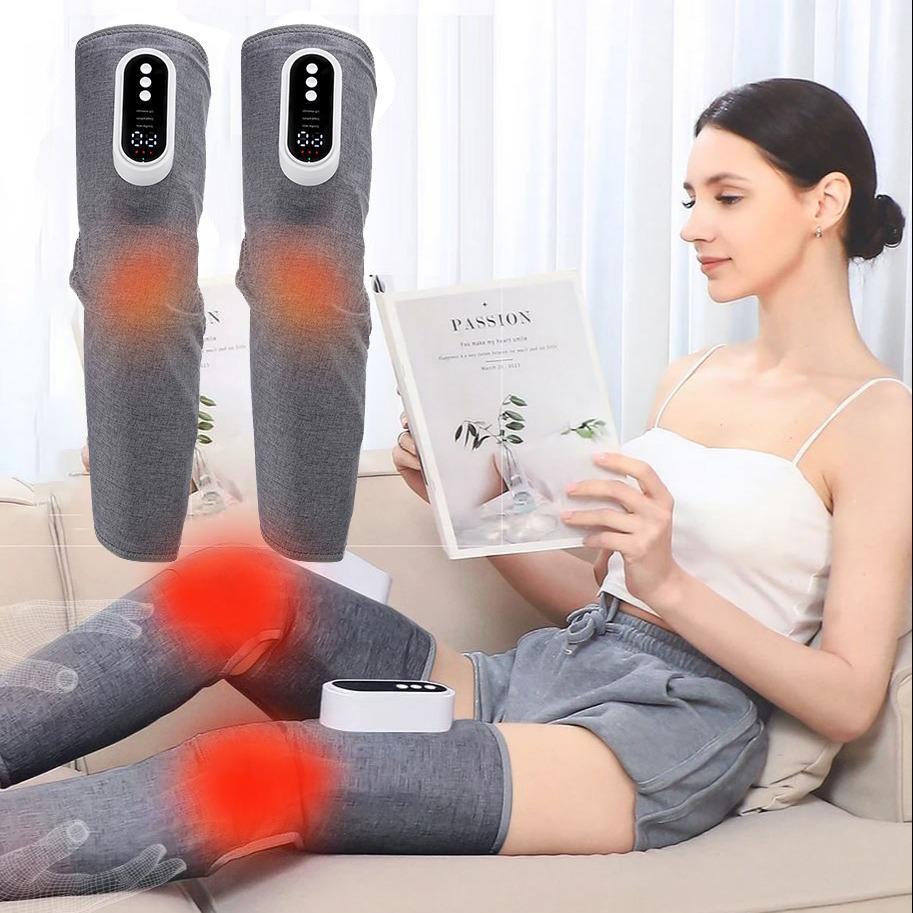 Electric Thigh Calf Leg Massager, 2 Counts/set Type-c Rechargeable 3 Speed Hot Compress Knead Leg Massager, Winter Leg Massage Device for Women & Men, Christmas Gift, Stocking Fillers, New Year Gift