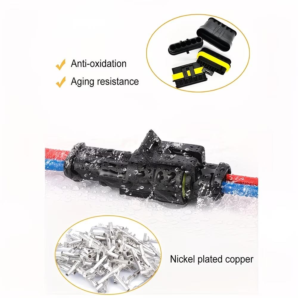 Car Waterproof Connector Set, 352-Piece 1/2/3/4-Hole Terminal Plug Kit, Waterproof Wire Connectors for Car, Motorcycle, Truck and Boat, Quick Connector