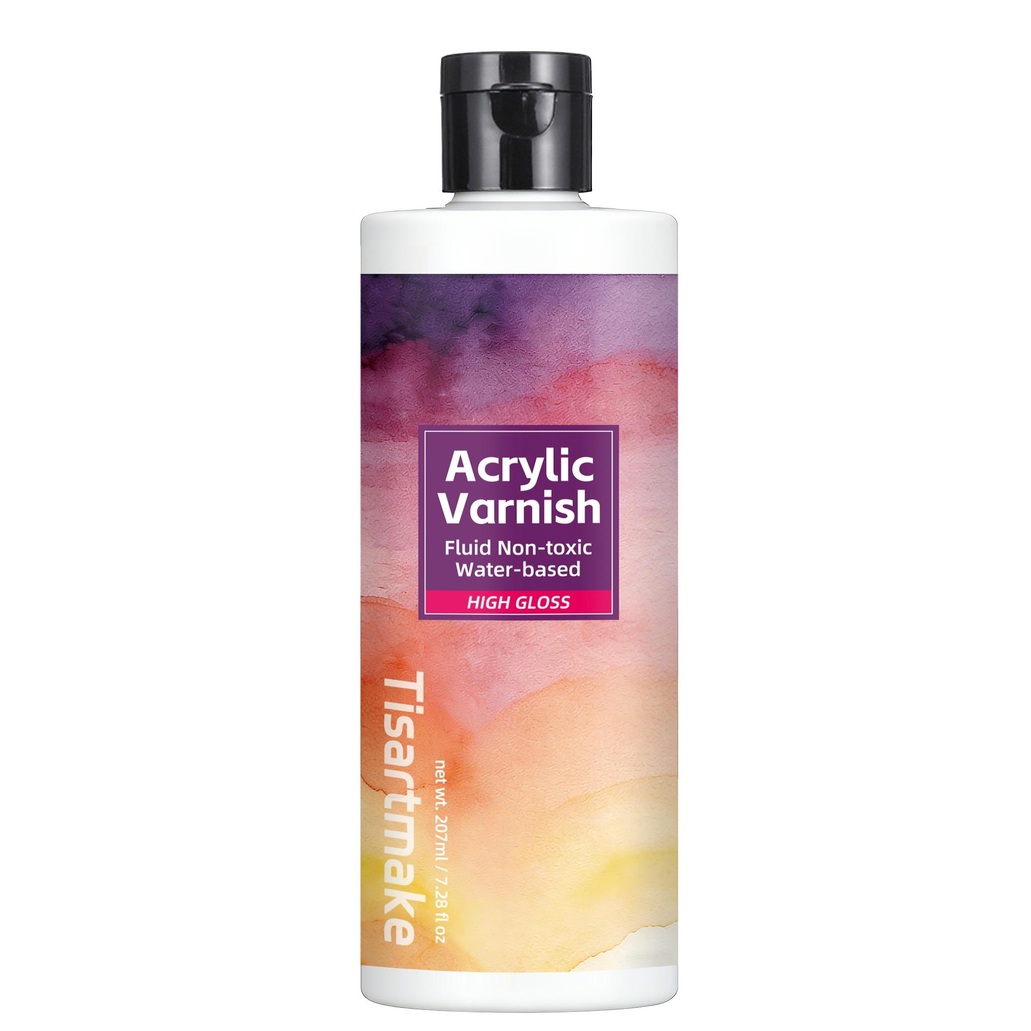 60ml/207ml Acrylic Varnish High Gloss, Quick Drying Clear Protective Coating for Artists, Brushable & Sprayable 60ml/207ml Acrylic Varnish High Gloss, Quick Drying Clear Protective Coating for Artists, Brushable & Sprayable