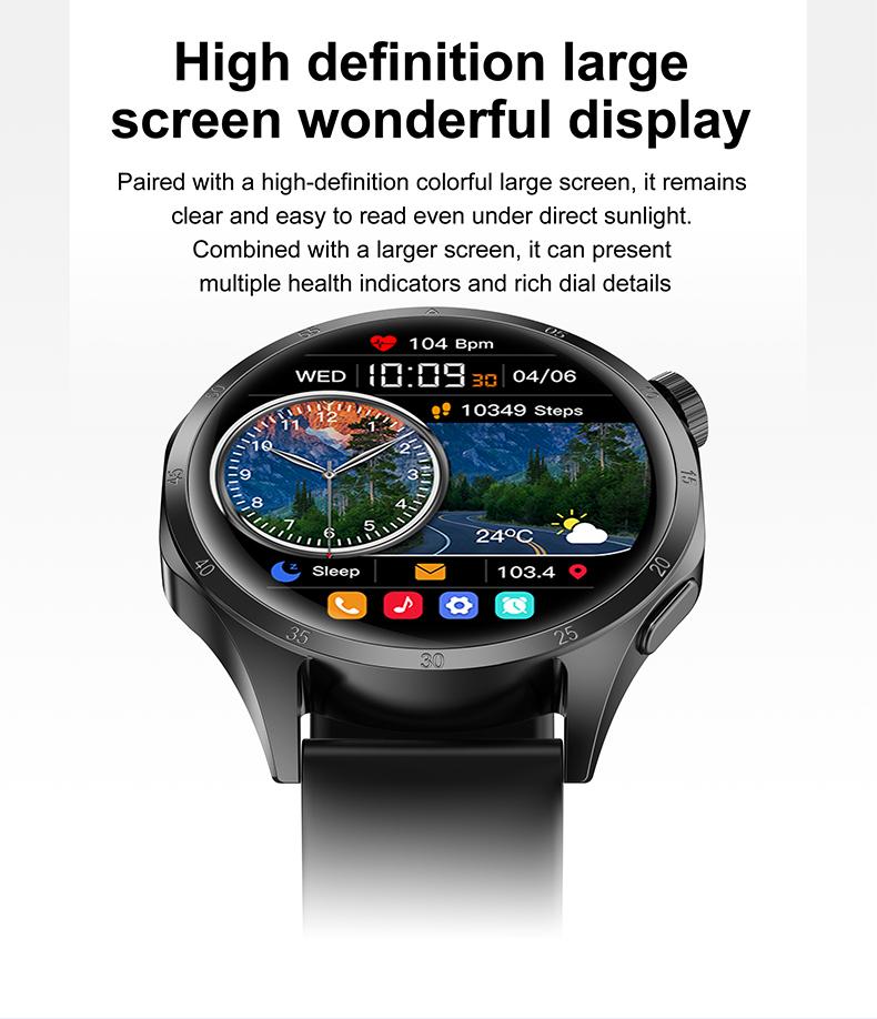 Men's and women's smart watch, HD AMOLED touch screen, compatible with Android and iOS systems, AI voice assistant, Bluetooth call answering, heart rate monitoring, fitness tracker, over 100 sports modes, multiple watch straps set, couples' watch.