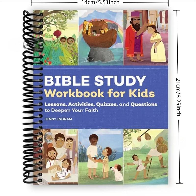 Children Bible Study Workbook, Interactive Learning for Kids, Bright and Fun Design, Enhance Faith Through Biblical Knowledge