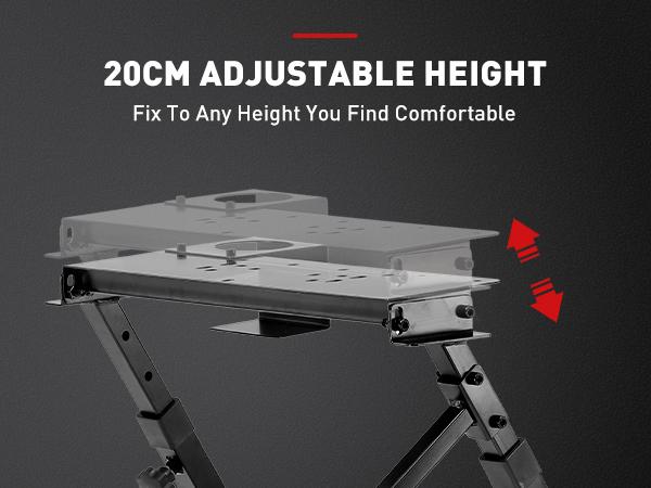 Comhoma Racing Simulator, Racing Wheel Bracket, Cockpit Wheel Bracket, Steering Gear and Shift Lever Bracket, suitable for Logitech G25, G27, G29, G920, G923 and Tesoton T330TS gaming brackets, Wheel Pedal, does not include the steering wheel itself.