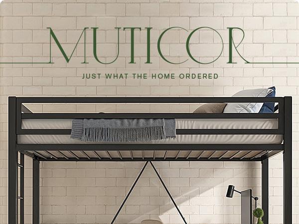 MUTICOR Metal Loft Bed Twin Size with Safety Guardrail&Removable Ladder,【Frame Only No Mattress】Space-Saving Bed for Bedroom/Dorm#TikTokShopBlackFriday #ChristmasGifts