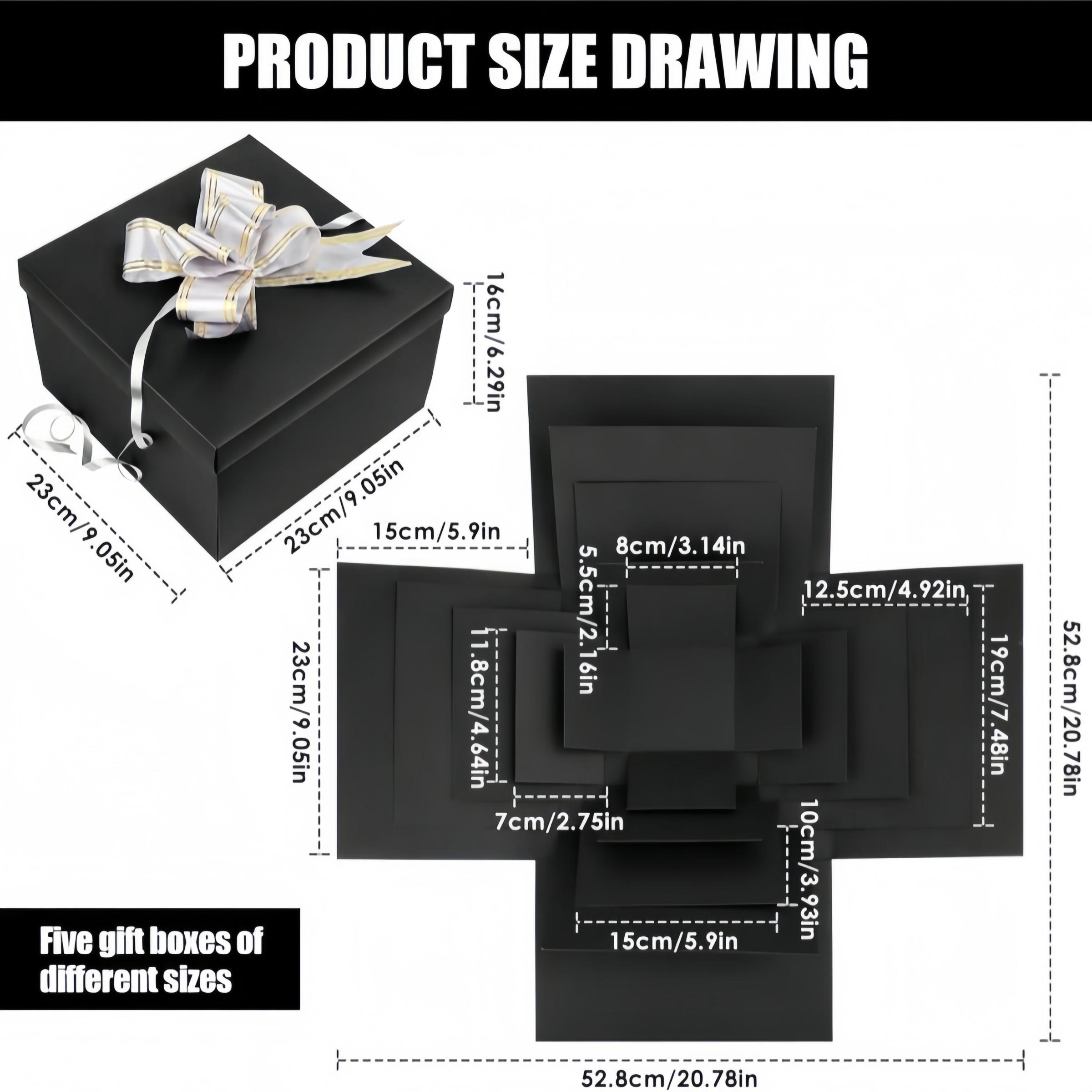 5-Layer DIY Creative Explosion Gift Box Set, Self-Made Mystery Gifts, Surprise Photo Album, Birthday, Valentine's Day, Christmas Party Decorations, Anniversary Box