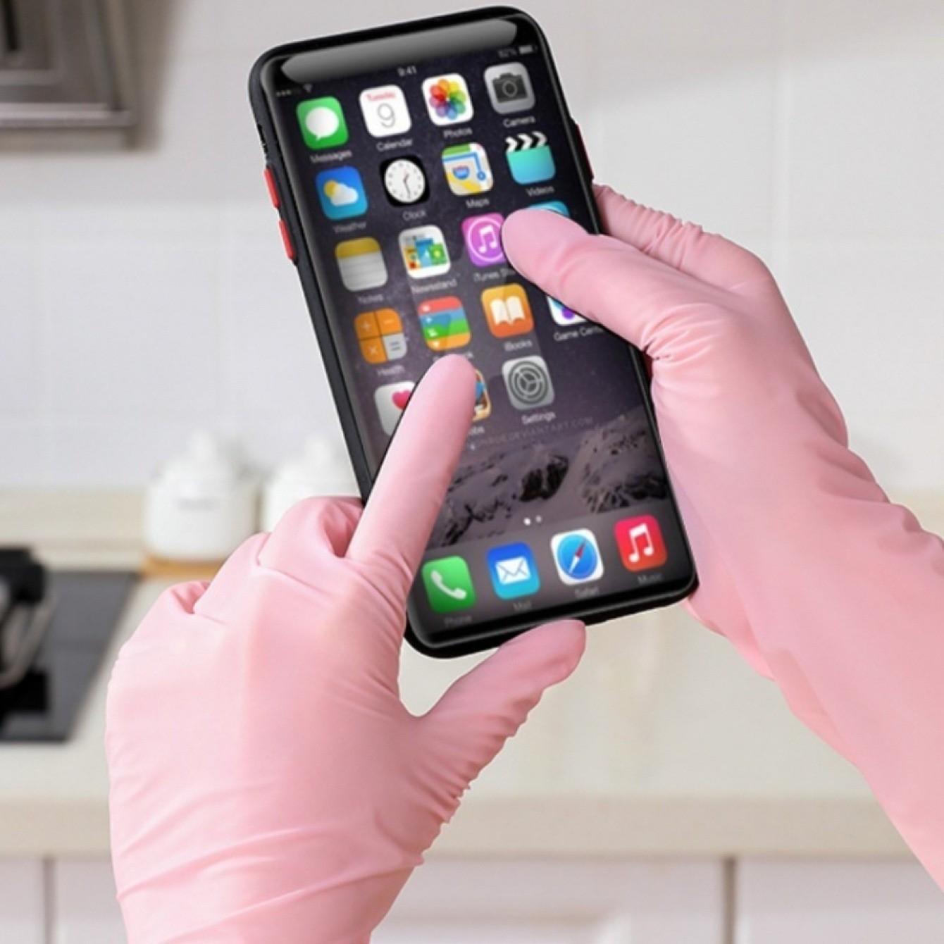 Disposable Nitrile Gloves, 12 Inch Nitrile Gloves Food Grade Kitchen Cleaning Household Dishwashing Durable Rubber