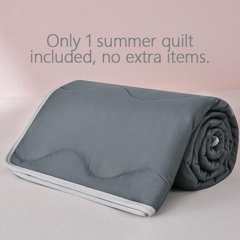 Double-Sided Cooling Summer Blanket, Soft Lightweight Quilted Design, Breathable Fabric for Hot Weather, Multi-Color Options, All-Season Use