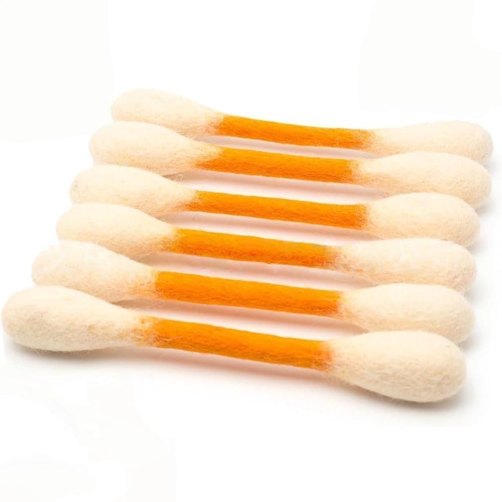 Cotton swab cat toys (6-pack), durable large size, kitten chewable teeth cleaning rope, giant interactive felt cat kicking toy stick, relieves boredom, provides exercise and play, relieves anxiety, aids digestion, and is the perfect gift for cat lovers.