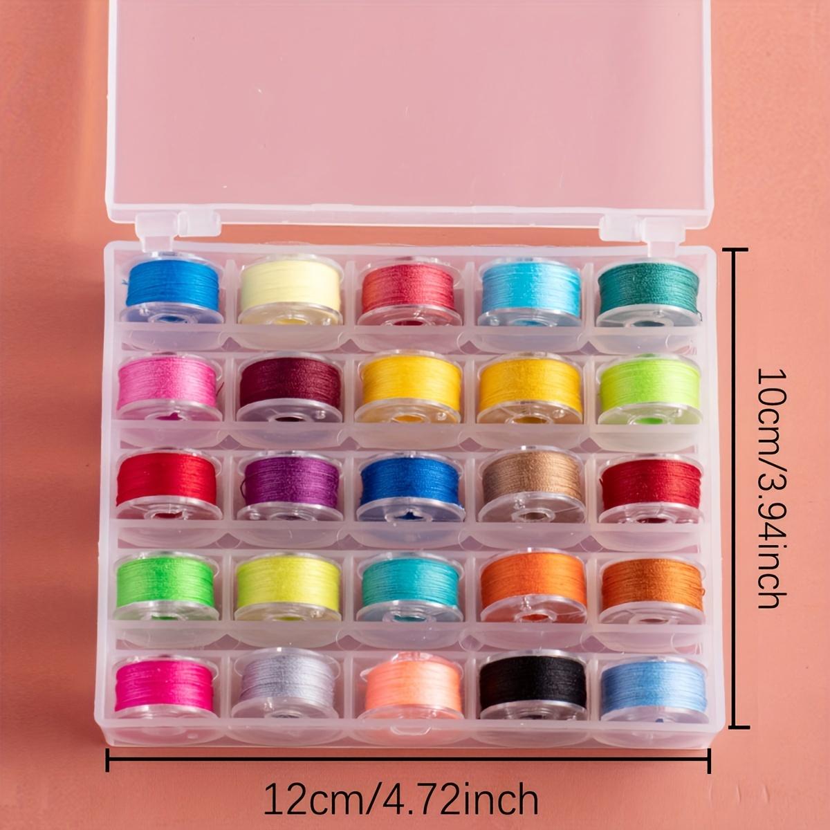 25 Spool Sewing Thread Set with Storage Box, Sewing Supplies Crafts, Durable Machine Threads, Clothing Sewing Lines, Basic Sewing Tool Organizer
