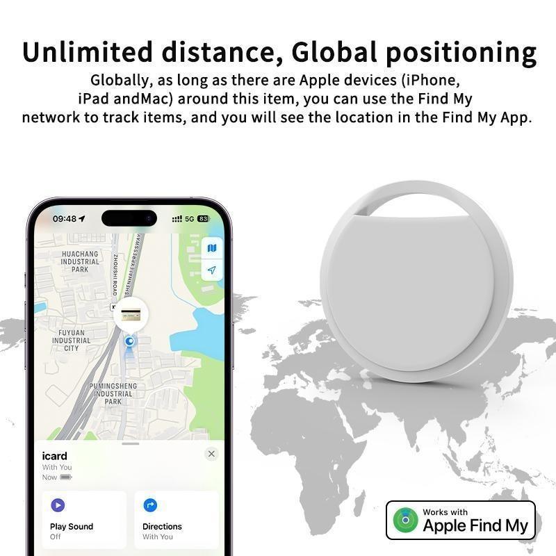 Smart Apple Phone Tracker, Bluetooth-compatible Compatible Tag for Keys Wallet Luggage Pet Finder, Anti-Loss Device for iOS Users