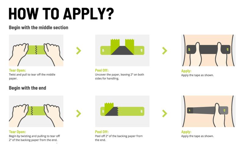 FitPoint Kinesiology Tape – 2 Rolls (40 Pre-Cut Strips) – Ultra-Sticky Athletic Tape for Joint Support – Elastic Kinesio Tape for Knee, Wrist, Ankle – Black & Green