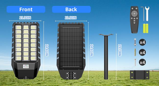 HYKOONT TW Matrix Series Solar Street Lights IP66 Waterproof Outdoor Lighting Dusk to Dawn with Motion Sensor & Remote Control for Parking Lots Patio Garden Lamp Installation TikTokShopBlackFriday