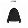 Cider Wool-look Funnel Neck Long Sleeve Oversized Jacket