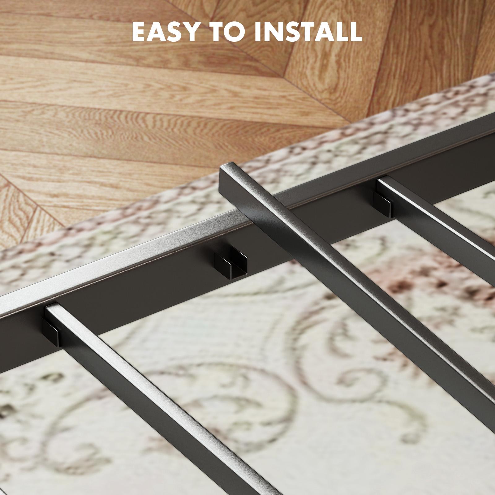 Metal Platform Bed Frame "Twin/Full/Queen"Mattress Foundation with Headboard and and Footboard, No Box Spring Needed with 800LBS Sturdy Wooden Slats Support