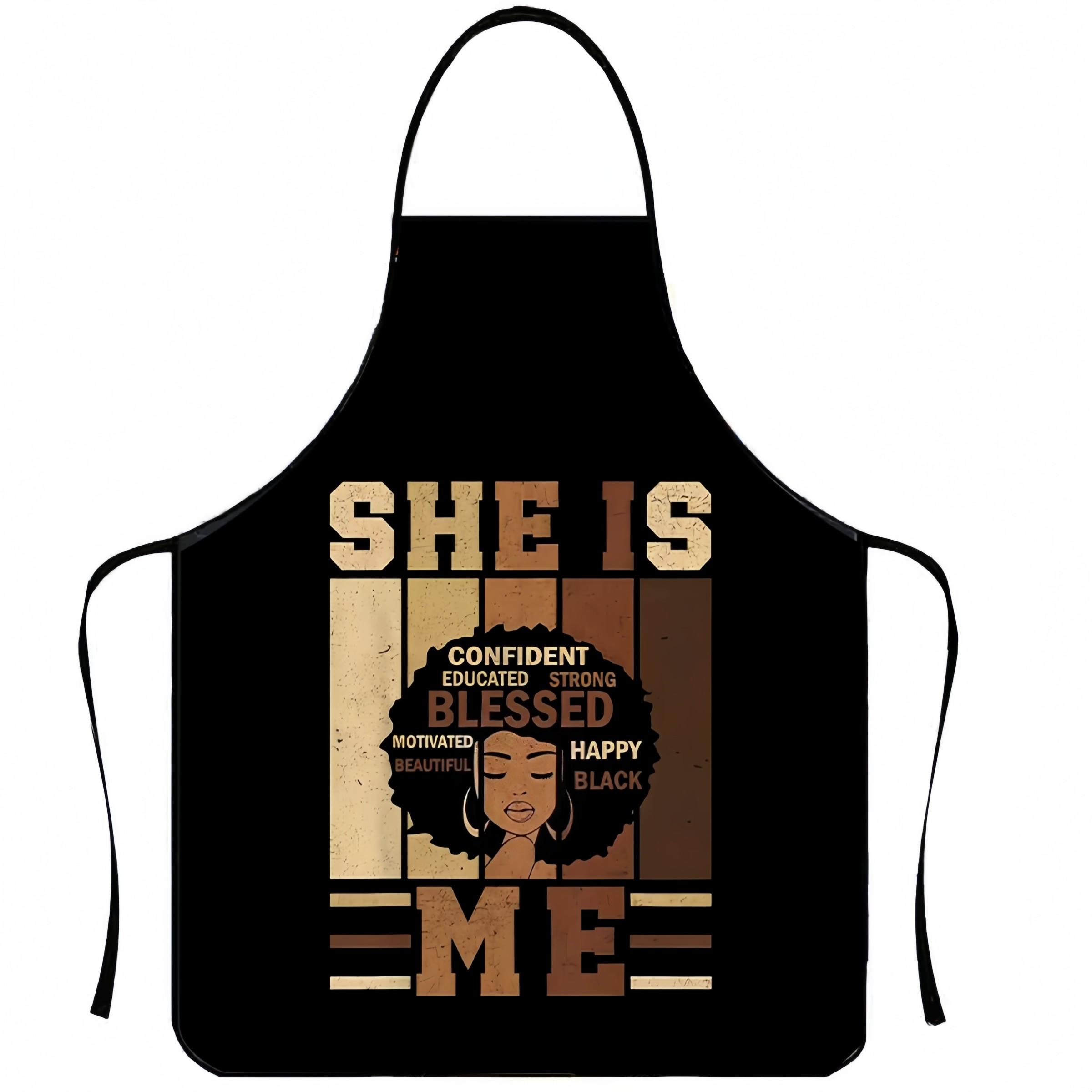 African Queen Pattern Apron, 2 Counts Polyester  Kitchen Apron for Cooking, Summer Spanish Apron for Men&Women,Nails Design Tool,Mother's Day Gift, Kitchen&Cleaning Essential,Cleaning Tool,World Cup