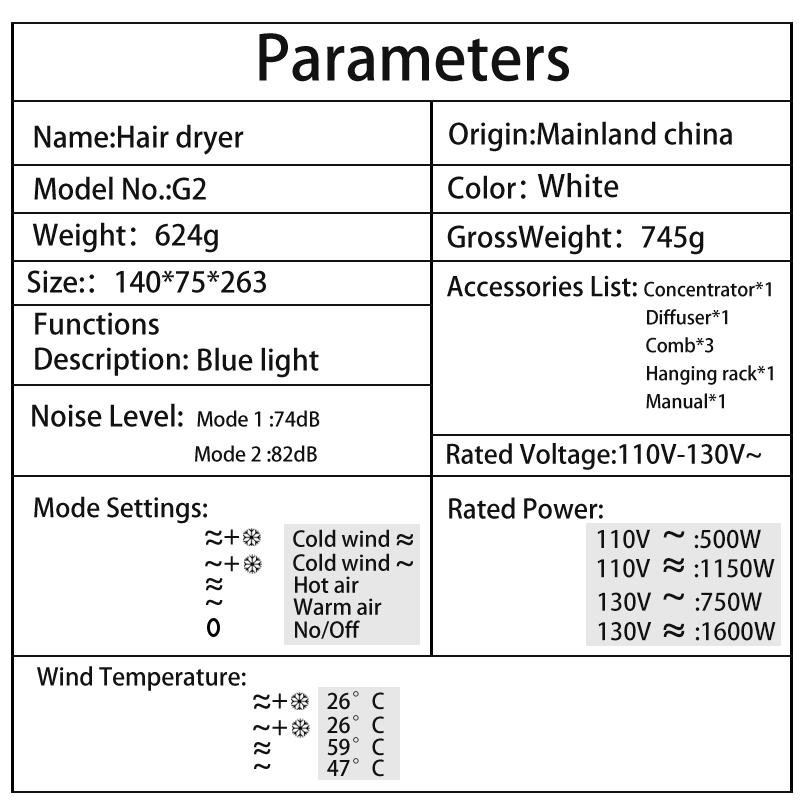 Hair Dryer with Diffuser Kit, 1 Set Powerful Hair Dryer with Comb and Diffuser, Lightweight, Suitable for Straight and Curly Hair, Perfect for Home, Travel, and Salon Use, Blow Dryer, Multifunctional Hair Dryer