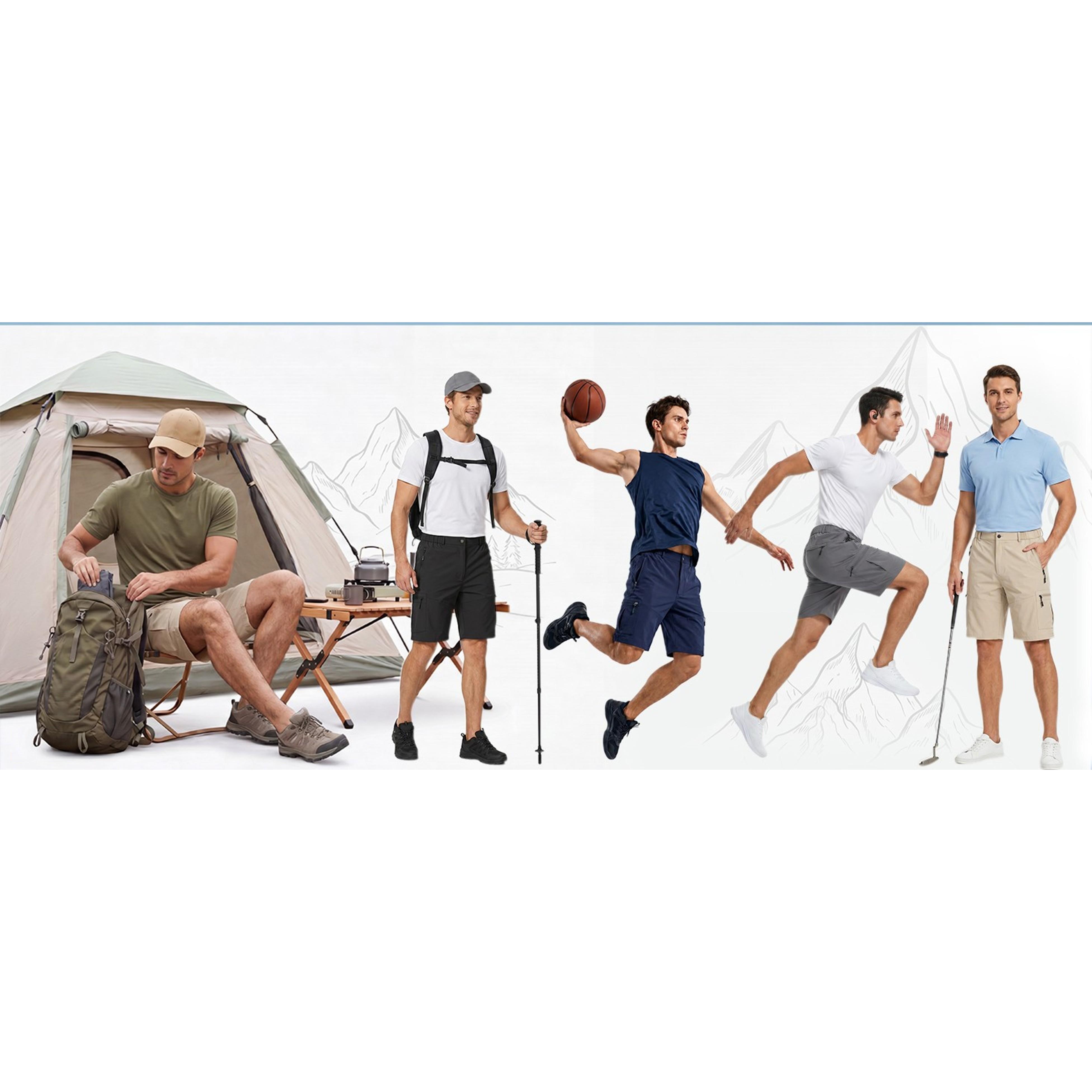 Men's Hiking Cargo Golf Hybrid Shorts 9” Lightweight Quick Dry 5 Zipper Pockets Outdoor Casual Active ShortsGift Men's Hiking Cargo Golf Hybrid Shorts 9” Lightweight Quick Dry 5 Zipper Pockets Outdoor Casual Active ShortsGift
