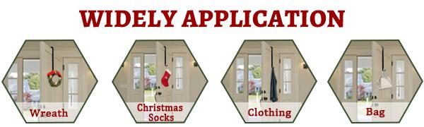 Wreath Hanger for Front Door, Adjustable 15 to 25 Inches Wreath Hangers, 20 lbs Larger Door Upgrade Wreath Hanger, Christmas (Black) Wreath Hanger for Front Door, Adjustable 15 to 25 Inches Wreath Hangers, 20 lbs Larger Door Upgrade Wreath Hanger, Christmas (Black)