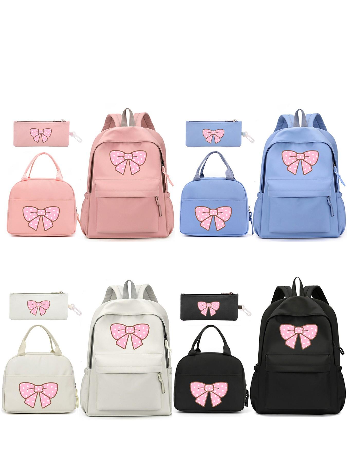 1PC Stylish Simple Butterfly Backpack for Girls, Large Capacity Junior & Senior High School Bag