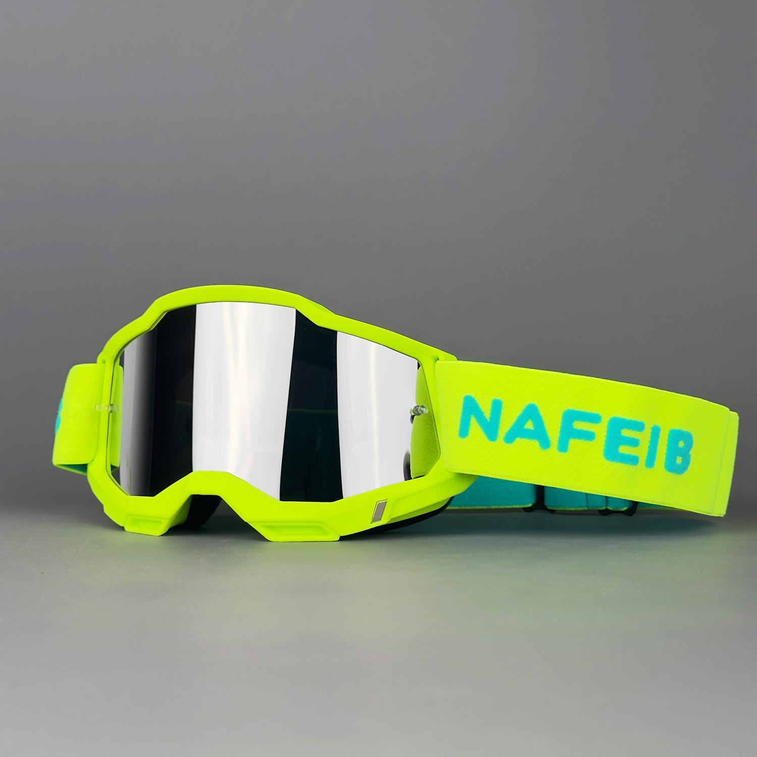 NAFIEB High-Performance OTG Goggles: Compatible with Prescription Glasses, Scratch/Dust Resistant, Airflow System, Secure, Adjustable. For Riding, Skiing. Ideal Holiday Gift.