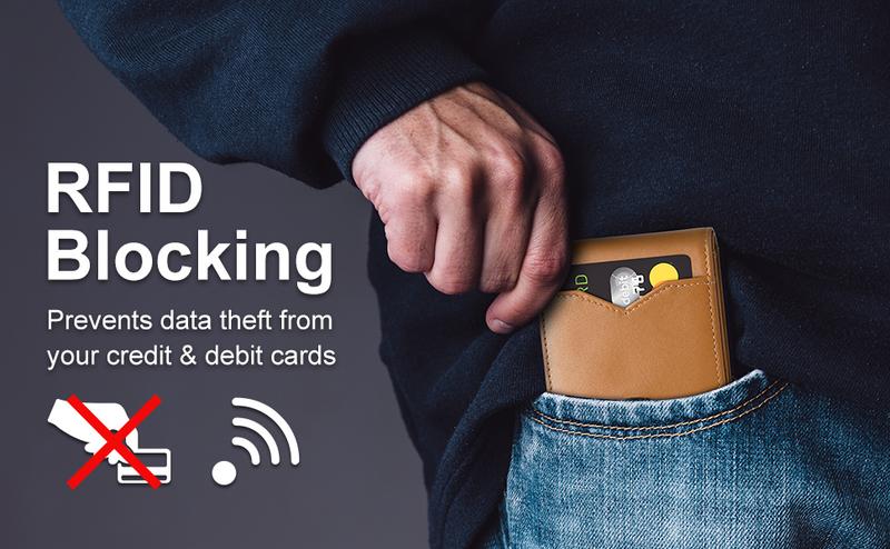GSOIAX Slim Front Pocket Wallet with RFID Blocking GSOIAX Slim Front Pocket Wallet with RFID Blocking