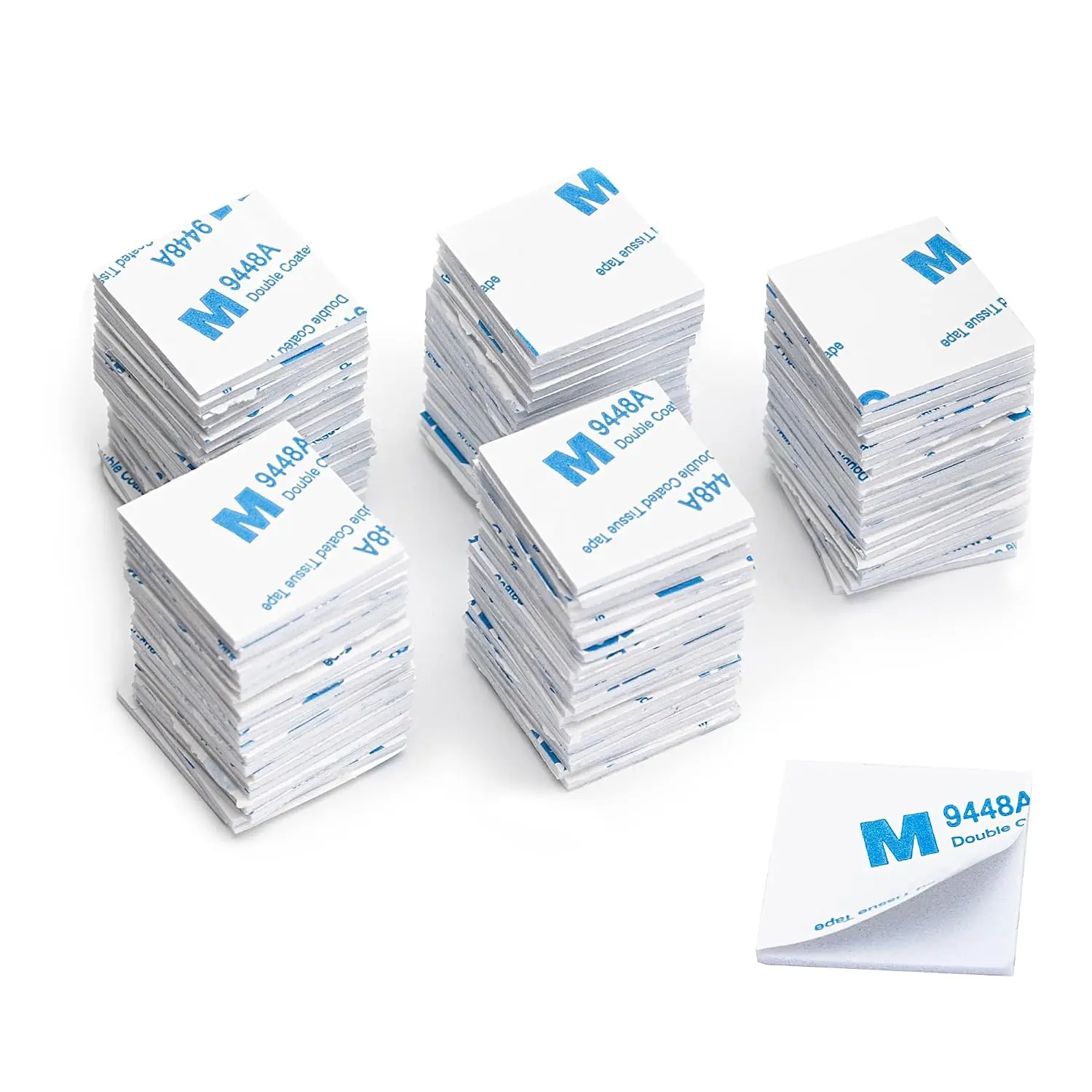 Square Double Sided Adhesive Pads,100Pack Double Sided Sticky Pads Super-Sticky Adhesive  Pads,1.06 x 1.06 Inch  Pad Heavy Duty Mounting Adhesive