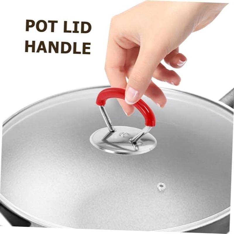 Stainless Steel Pot Lid Replacement Knob Set, Universal Fit for Glass Pots, Includes Non-Slip Gasket and Installation Screws