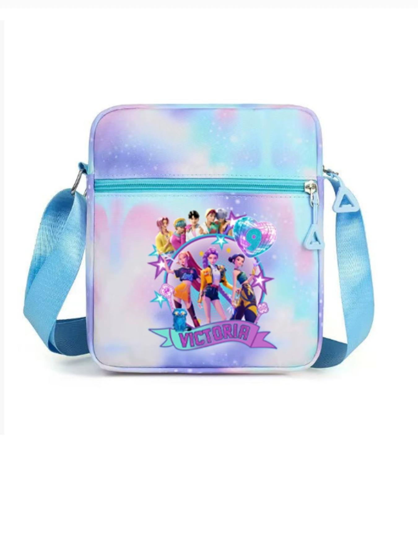 Cute Cartoon Print Crossbody Bag for Boys & Girls, Colorful Small Square Shoulder Bag, Casual Fashion Accessory for All Seasons
