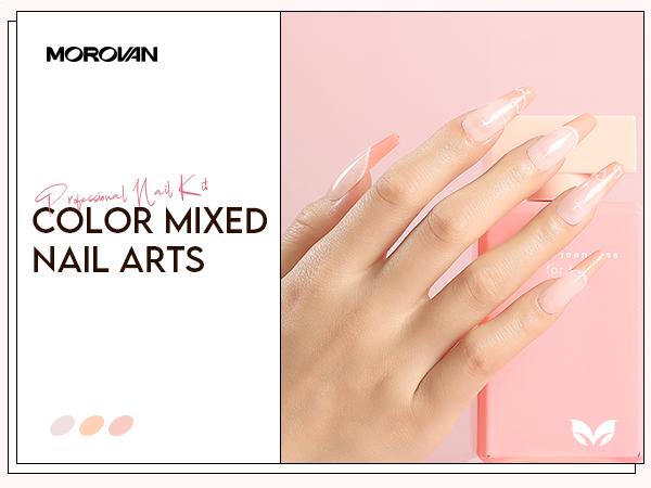 Morovan Blossom Acrylic Nail Kit with U V Lamp Blossom Series Acrylic Nail Set with Everything Professional Gel Polish Kit with Glitter Acrylic Powder Complete Starter Kit Acrylic Nail Supplies