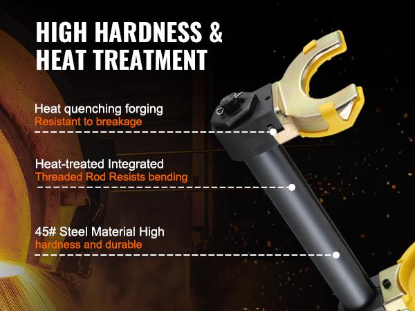 VEVOR Strut Spring Compressor Set, Macpherson Strut Spring Compressor Kit, Interchangeable Fork Strut Coil Extractor Remover Tool, with Yellow Protective Sleeve and Carrying Case