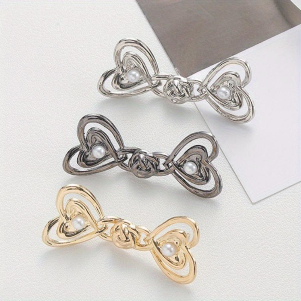 Heart Shaped Jeans Button Tightener Set, 1/2/4 Pairs Handmade Jeans Button Pins, Easy To Install Waist Tightener Button for Indoor & Outdoor