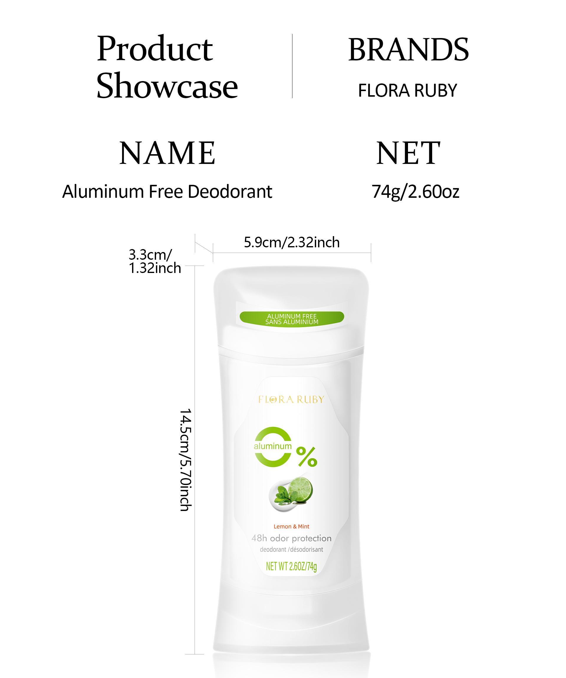 6pcs-Flora Ruby Aluminum Free Deodorant That Keeps You Fresh All Day