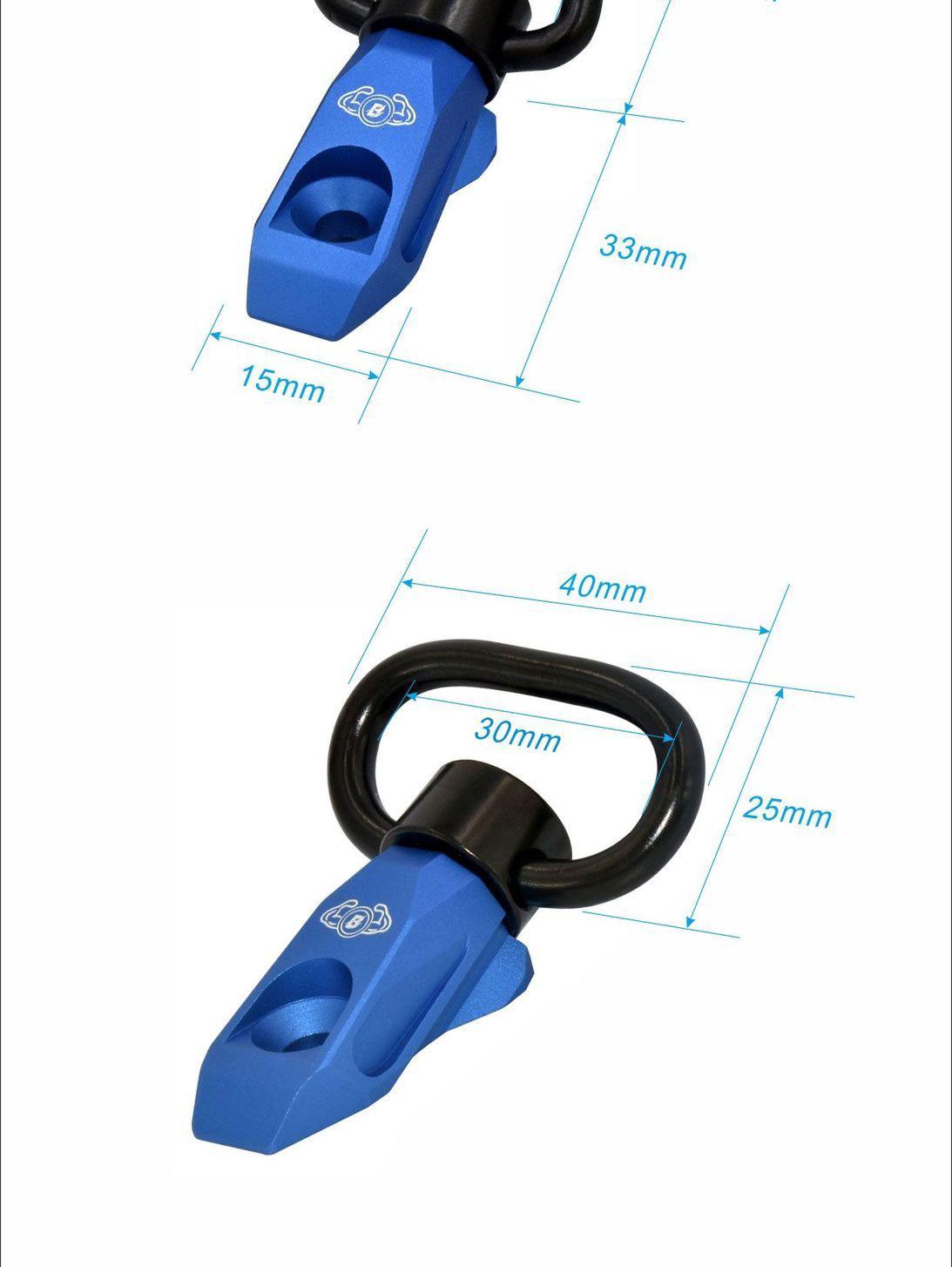 New High-quality BD Metal Quick Release Sling Buckle, Multi-function Single & Double Point Sling Strap Buckle for Outdoor Sports, Cameras, Bags, Molle Bag, Tactical Backpack Strap Loops