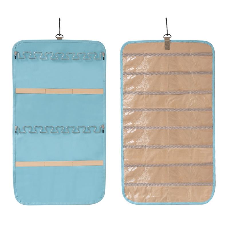 Jewelry Storage Bag, 1 Count Double Sided Jewelry Organizer, Dustproof Durable Storage Organizer Jewelry Storage Bag for Earrings, Bracelet, Necklace, Ring, Home Organizer, Jewelry Storage Unit