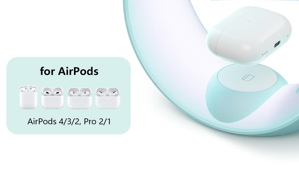 4 in 1 Wireless Charging Station LED RGB light for Apple Magnetic Wireless Charger Stand for iPhone 12-16series/Watch,Airpods/Airpod Pro (no plug)