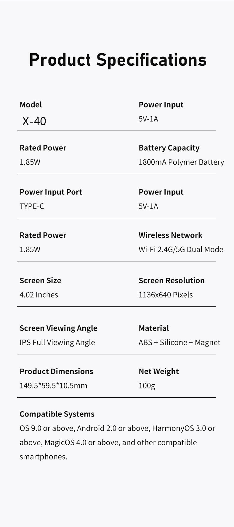 Magnetic Vlog Selfie Monitor Screen for Iphone & Samsung, with Magnetic Phone Holder Clip Mount, Using Phone Rear Camera for Selfie Vlog Live Stream TikTok, Cellphone Smartphone Stand Ts1 Pro Black